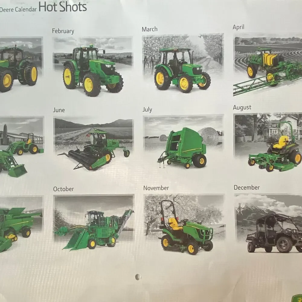 John Deere Calendar 2014 Hot Shots Kibble Equipment 12 Month Wall Hanging